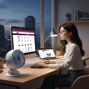 Table Clamp Fan - Fzm-01 •