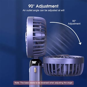 Led Digital Display Fan With Stand And Neck Strap - A18 •
