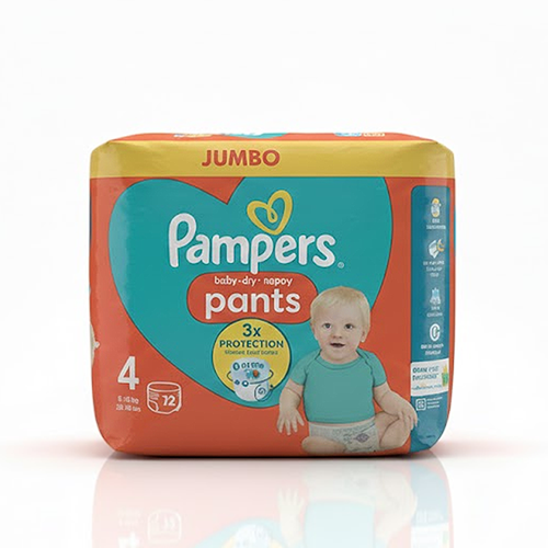Pampers Jumbo Pack (Pant System) Size 4 (9-15KG) 72pcs •