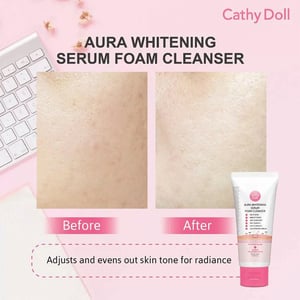 Cathy Doll Aura Whitening Serum Foam Cleanser 100ml •