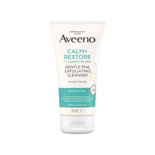 Aveeno Calm Restore Gentle PHA Exfoliating Cleanser For Sensitive Skin 150ml
