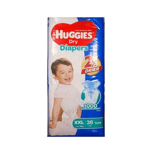 Huggies Dry Tape Size- XXL (Over 14KG) 38pcs•