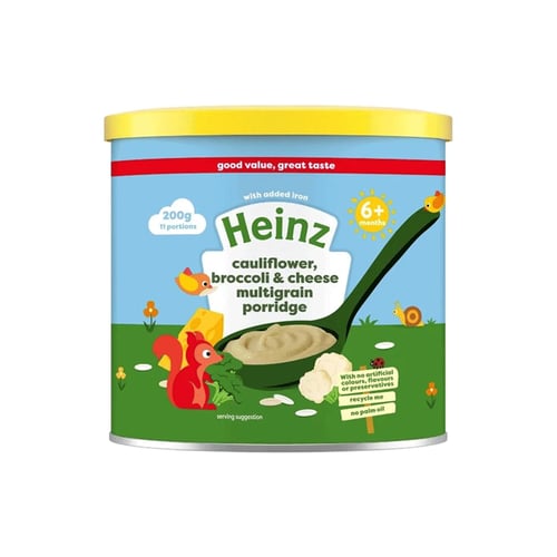 Heinz Cauliflower, Broccoli & Cheese Multigrain Porridge (From 6+months) 200g•