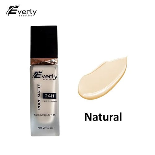 Everly Beauties Pure Matte Full Coverage Foundation 30ml - Natural
