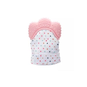 Silicone Teether Mitten Glove - Pink