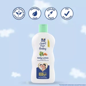 Parachute baby Lotion Enriched with Almond Milk & Olive Oil 200ml (Free Parachute Baby Cream Enriched with Olive & Almond 50ml)