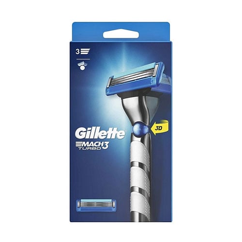 Gillette Mach3 Turbo Razor - 1pc with 1 Extra Refill