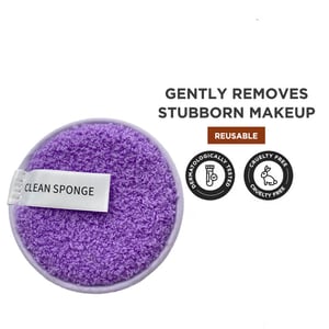 Clean Sponge Makeup Remover Puff - Violet