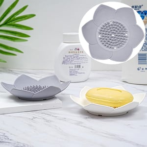 Silicone Lotus Soap Holder - Grey