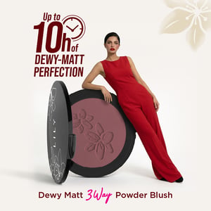 Lily Dewy Matt 3 Way Powder Blush 10g - Bloom 501