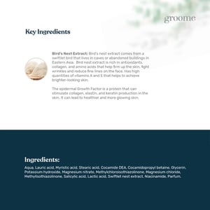 Groome Bird’s Nest Brightening Face Wash - 100ml