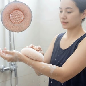 Exfoliating Sponge Shower Loofah - Light Pink
