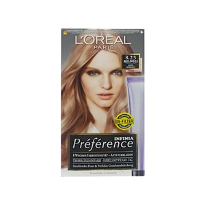 L'Oreal Paris Infinia Preference Permanent Hair Colour - 8.23 Shimmering Rose Gold