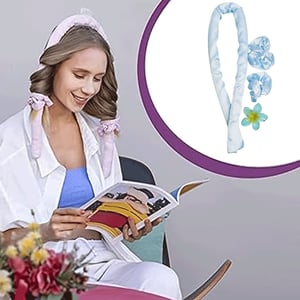 Heatless Hair Curler Accessories Set - Sky Blue