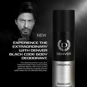 Denver Black Code Deodorant Body Spray 150ml - Original  •