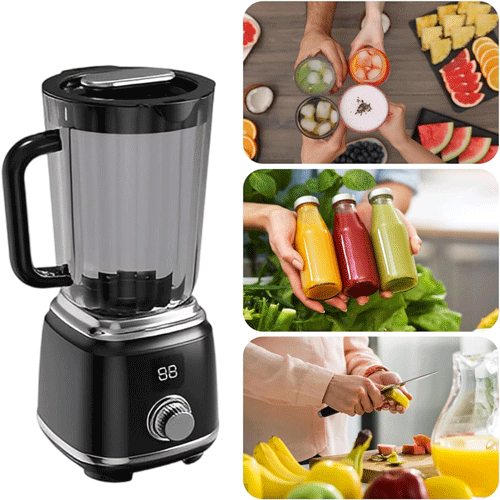 Rechargeable Citrus Juicer With Led Display - Black