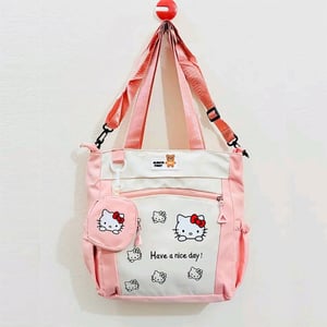 Hello Kitty Shoulder Bag With Coin Pouch - Pink