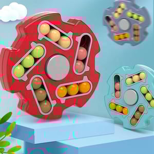 Fingertip Gyro Rubik's Cube - Gray Blue