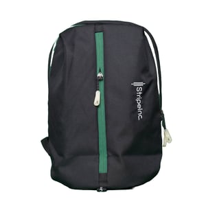 Stripelnc Exclusive Travel Backpack - Black With Green Border