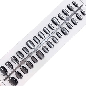 Premium False Nails 30pcs - Glossy Black