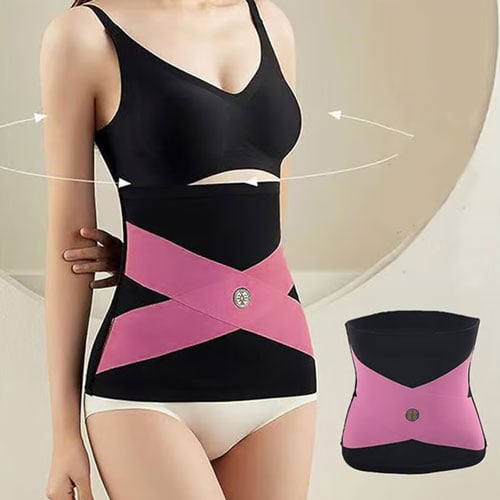 Body Shaper Belt Cross Abdominal Band - Black XXL
