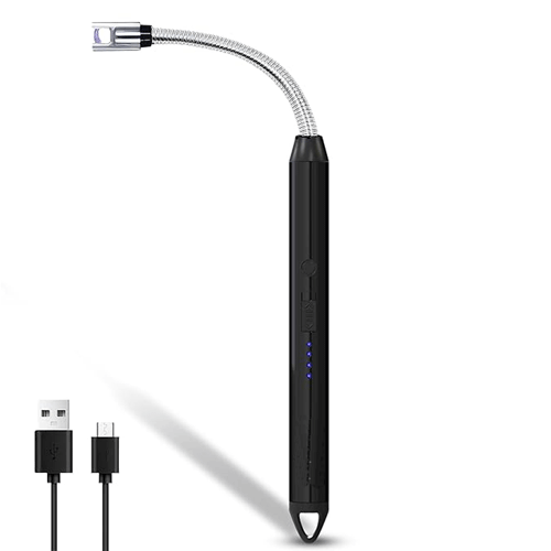 BBQ USB Rechargeable Flexible Electric Lighter - Black