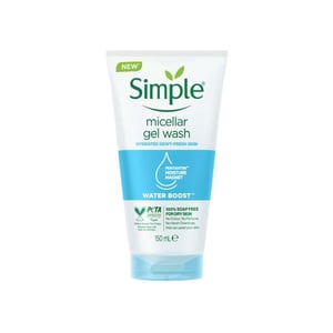 Simple Water Boost Micellar Facial Gel Wash 150ml .