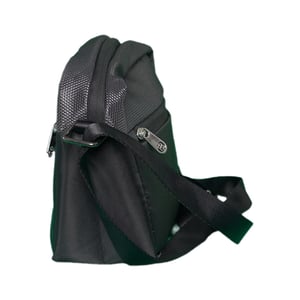 StripeInc Crossbody Net Pattern Bag For Unisex - Black