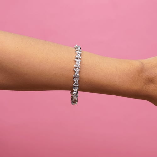 Women High Quality AD Stone Bracelet With Pouch - 004