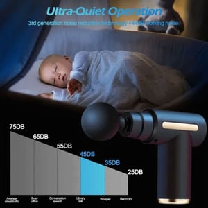 Electric Vibration Body Muscle Massager Gun - Silver