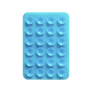 Adhesive Silicone Suction Phone Holder - Sky Blue