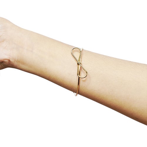 Simple Copper Micro Inlaid Bracelet - Golden (E1)