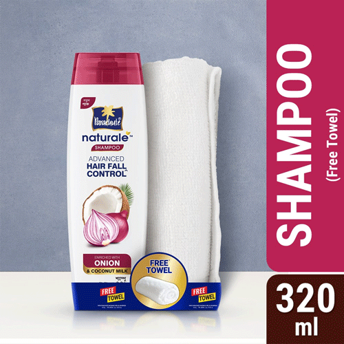 Parachute Onion Advanced Hair Fall Control Naturale Shampoo 320ml (Free Towel)