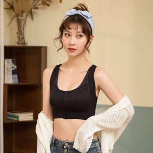 Soft Padded Butterfly Shape Bra For Women - M Black
