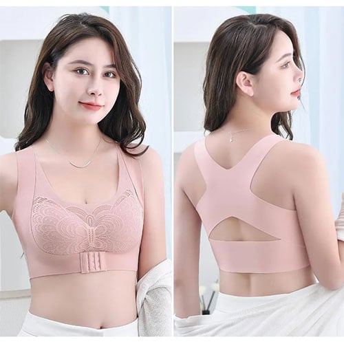 Soft Padded Butterfly Shape Bra For Women - M Pink