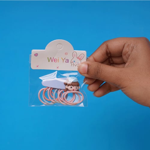 Girls Mini Hair Clip & Band Set - Lavender