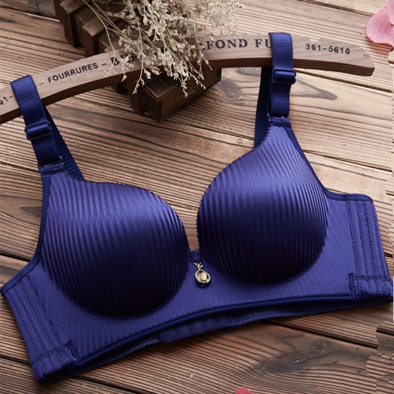 Fashionable Blue Push Up Bra With no Strings