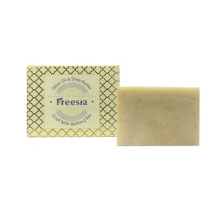 Freesia Olive Oil & Shea Butter Goat Milk Bathing Bar 100g ( Free Loofah)