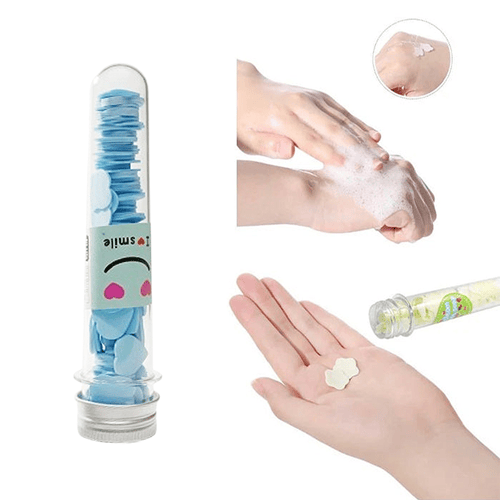 Portable Travel Soap Sheets Tube - Sky Blue