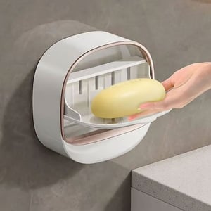 Luxury Waterproof Wall Soap Holder With Drain Tray - Paste
