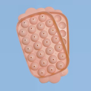 26 Grid Ice Ball Mould - Peach