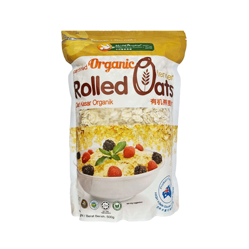 Health Paradise Organic Rolled Oats 500g •