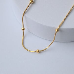 Beaded Snake Chain Necklace