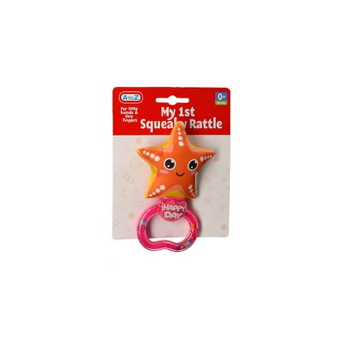 A TO Z My 1st Squeaky Rattle Toy - Starfish