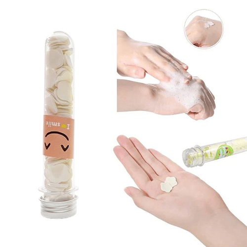 Portable Travel Soap Sheets Tube - White