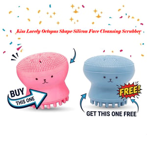 Kiss Lovely Octopus Shape Silicon Face Cleansing Scrubber - Peach Pink (Get Kiss Lovely Octopus Shape Silicon Face Cleansing Scrubber - Baby Blue Free)