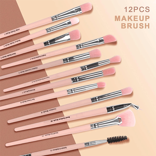 MAANGE Makeup Brush 12pcs - Pink
