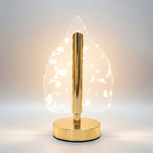 Golden Foil Ember Gilded Leaf Table Lamp