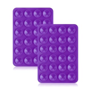 Adhesive Silicone Suction Phone Holder - Purple