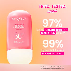 Dot & Key Watermelon Cooling Sunscreen with Hyaluronic Acid 80g - SPF 50+•